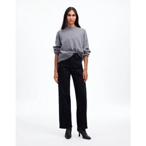 MADEWELL The Perfect Vintage Wide Leg Jean 31P Black Rinse Wash Stretch NWT B41
